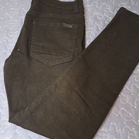 Platform black distressed pants size 32 waist - Picture 1 of 6